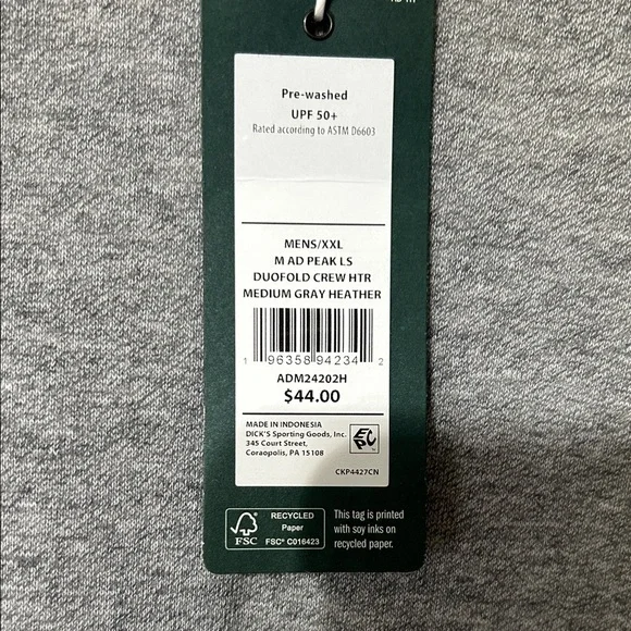 Alpine Design Men's Gray Long Sleeve Tee - Picture 2 of 4